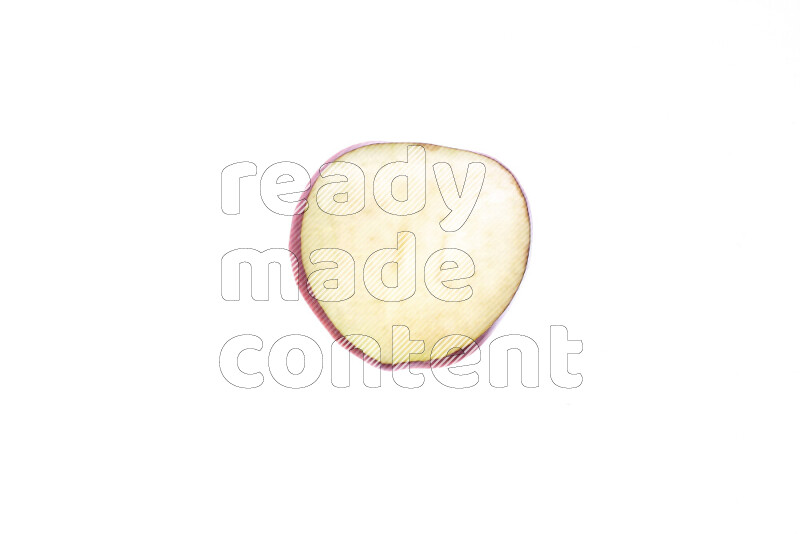 Apple slices on illuminated white background