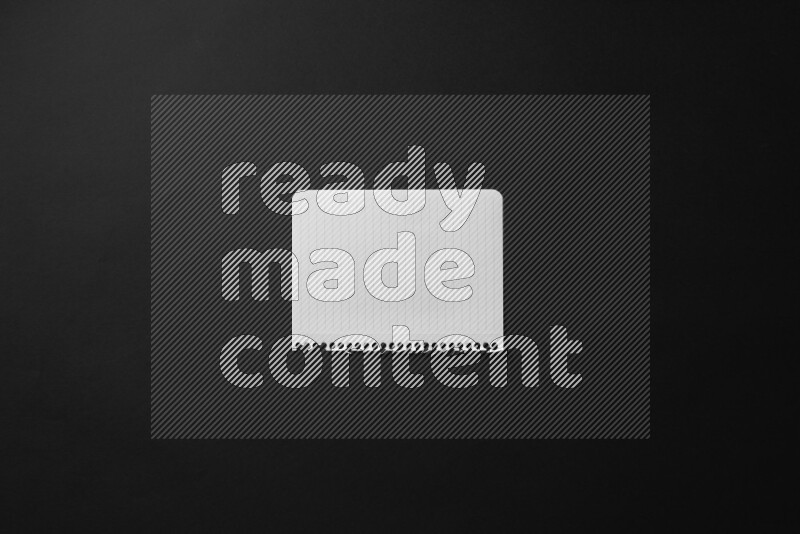 Notebook sheet on black background