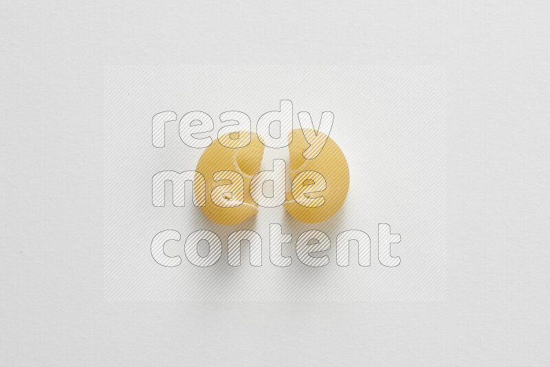Pipe pasta on white background