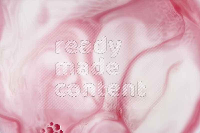 A close-up of abstract swirling patterns in red and white