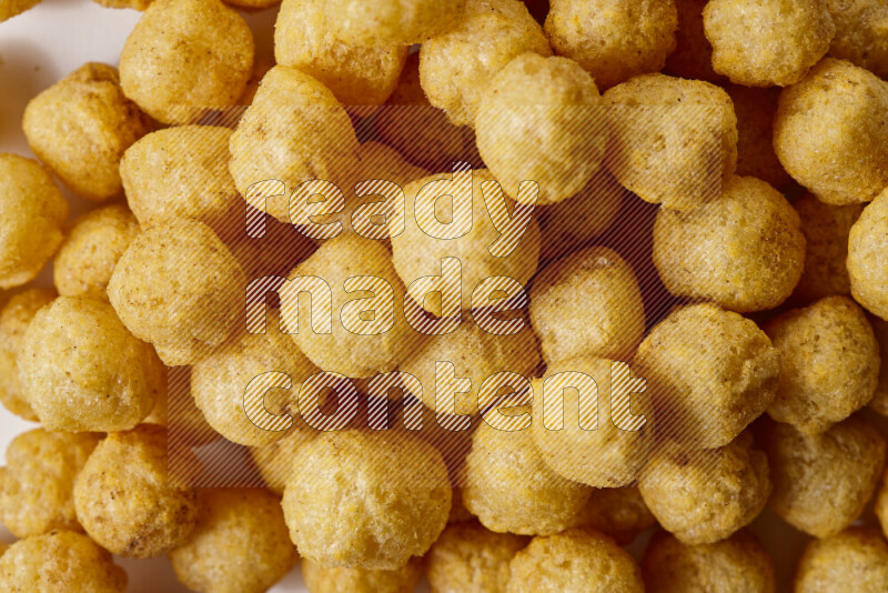 Puffs snacks on white background