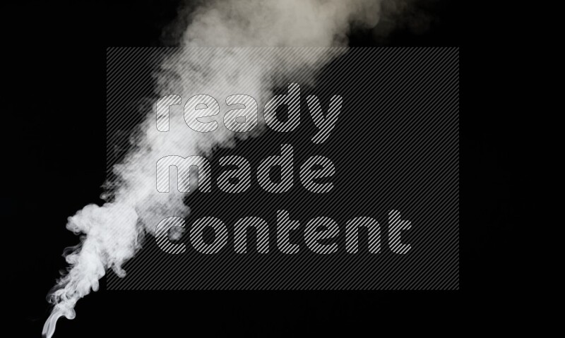 irregular white smoke on black background.