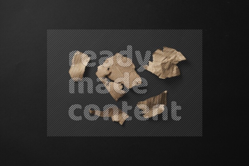 Cardboard on black background