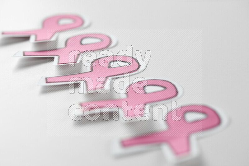 Cancer awareness signs on white background