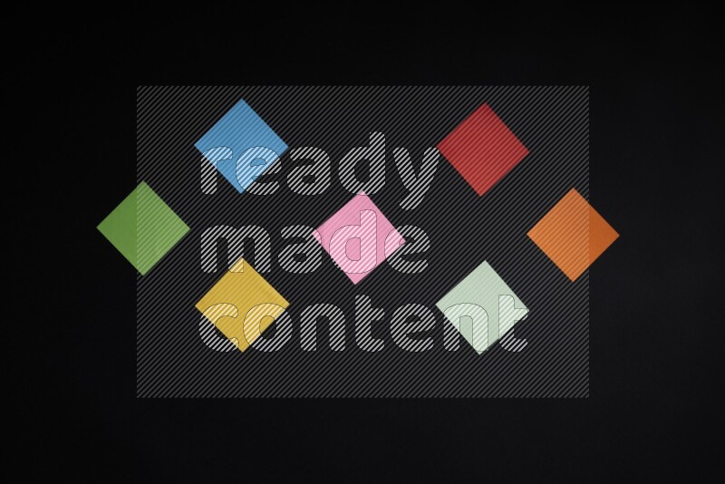 Colored notes on black background