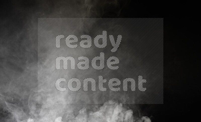 irregular white smoke on black background.