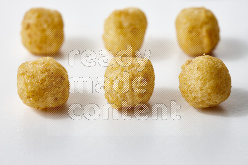 Puffs snacks on white background