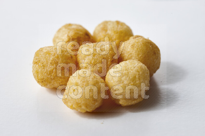 Puffs snacks on white background
