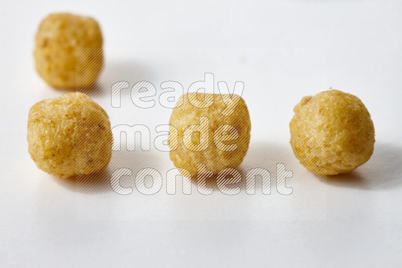 Puffs snacks on white background