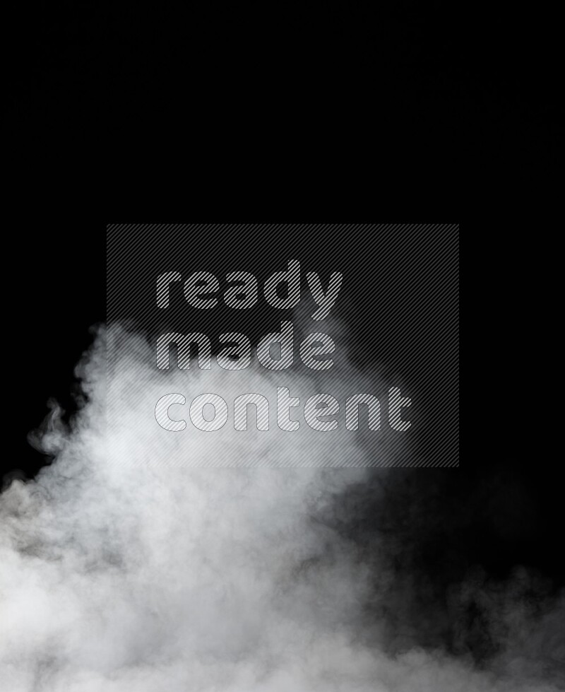irregular white smoke on black background.