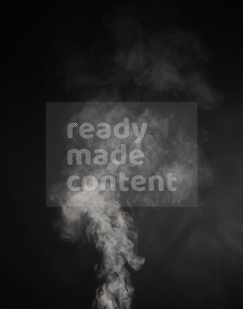 Heavy smoke isolated on black background