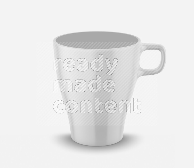 Ceramic glossy mug mockup isolated on white background 3d rendering