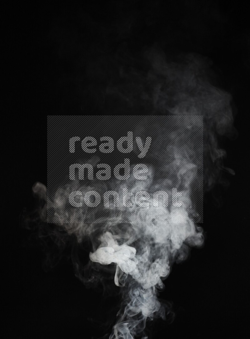 Heavy smoke isolated on black background