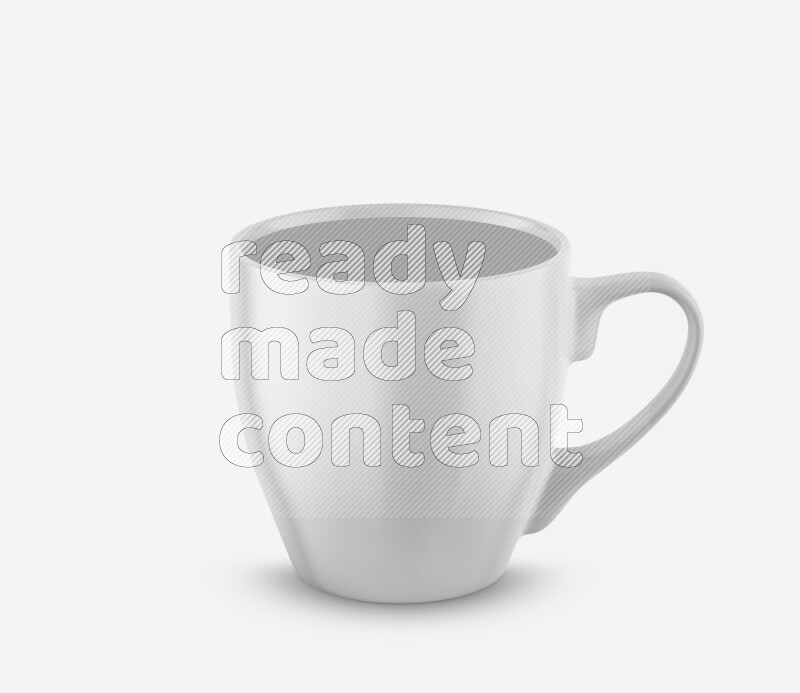 Ceramic glossy mug mockup isolated on white background 3d rendering