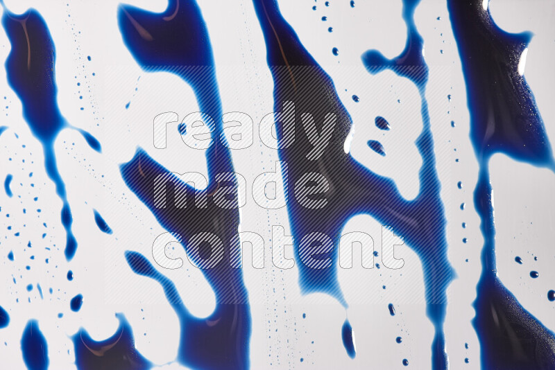 Close-ups of abstract blue paint texture in different shapes