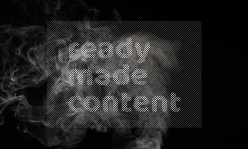 irregular white smoke on black background.