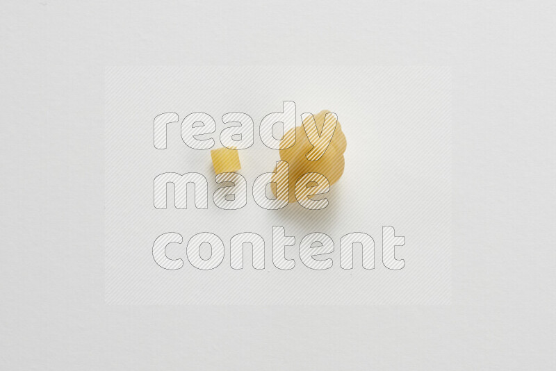 Different pasta types on white background