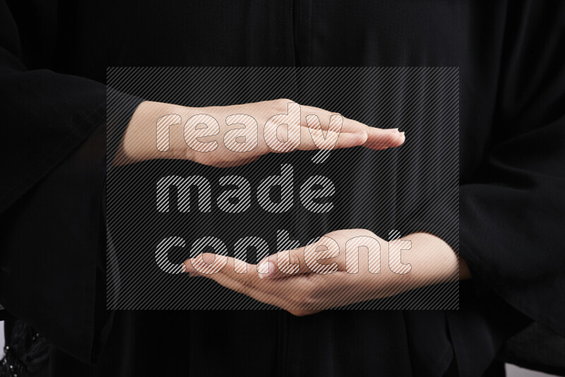 Woman hands gesturing sign language