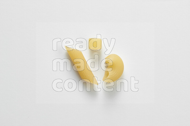 Different pasta types on white background