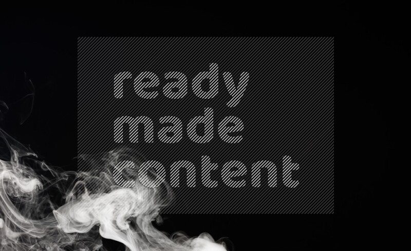 irregular white smoke on black background.