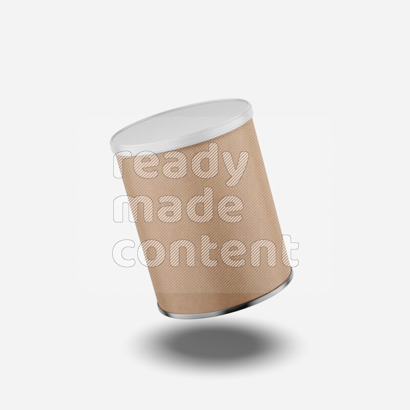 Kraft paper tube mockup with plastic cap isolated on white background 3d rendering