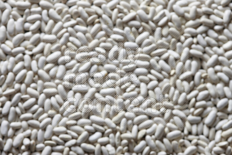 Out of focus white beans filling the frame
