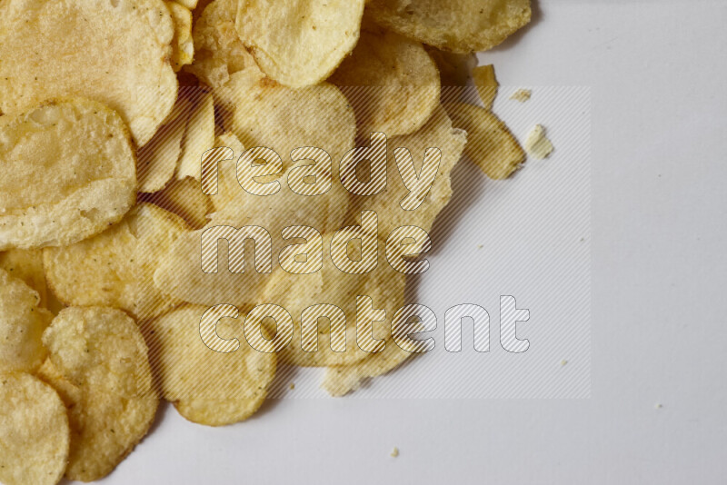 Chips snacks on white background