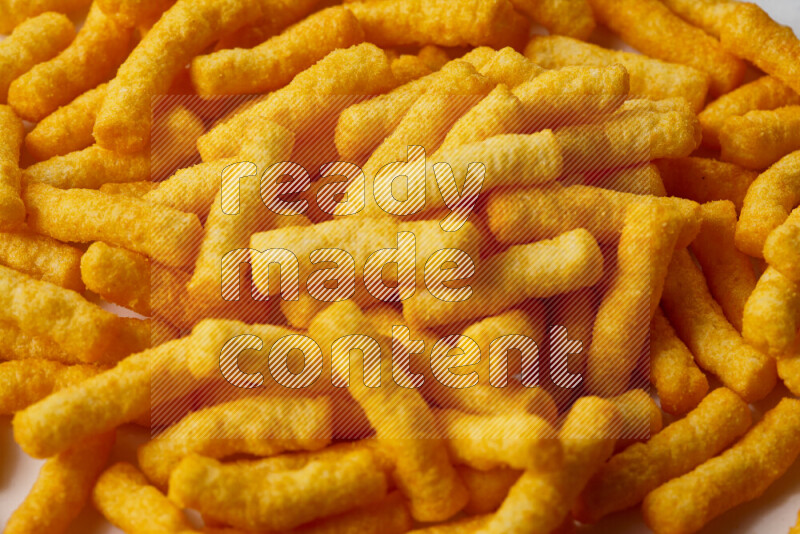 Puffs snacks on white background
