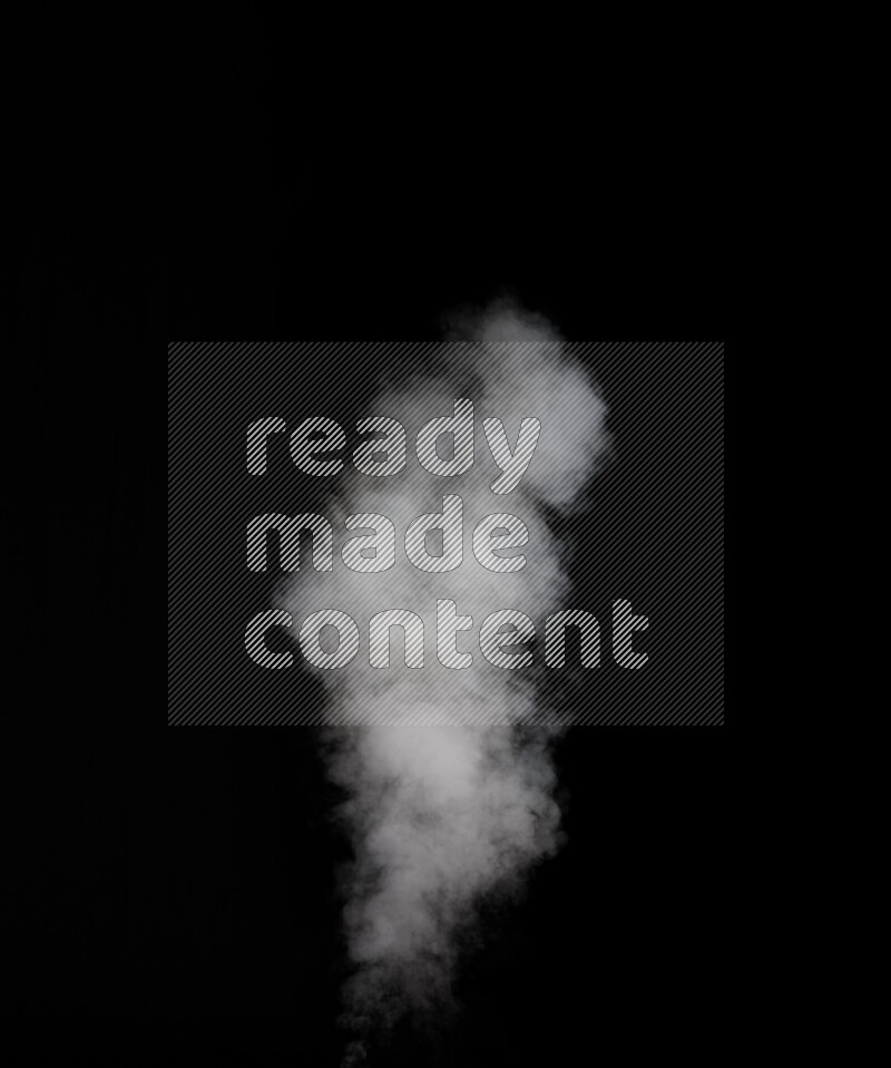 irregular white smoke on black background.