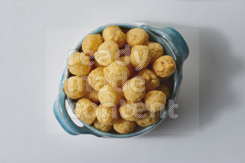Puffs snacks on white background