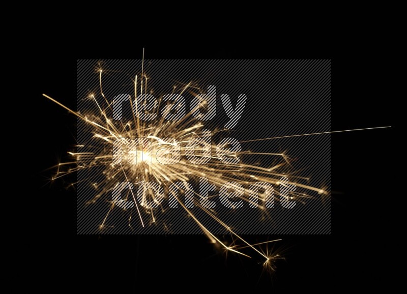Sparkler candle isolated on black background