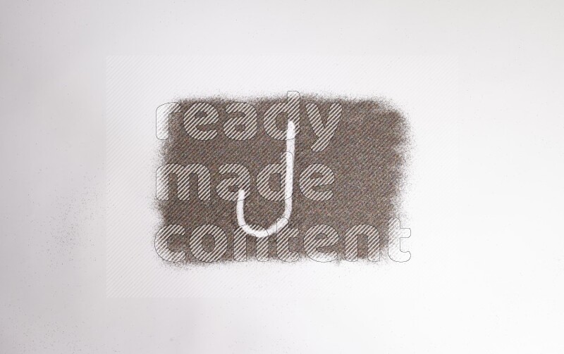 Arabic alphabets written with glitter on white background