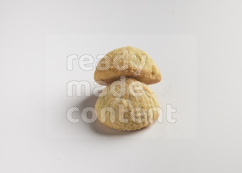 Two Pieces of Maamoul direct on white background