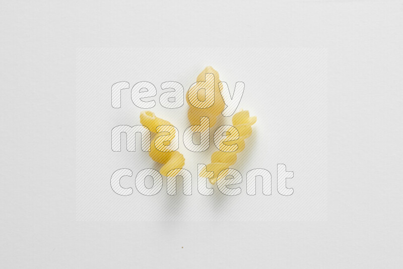 Different pasta types on white background