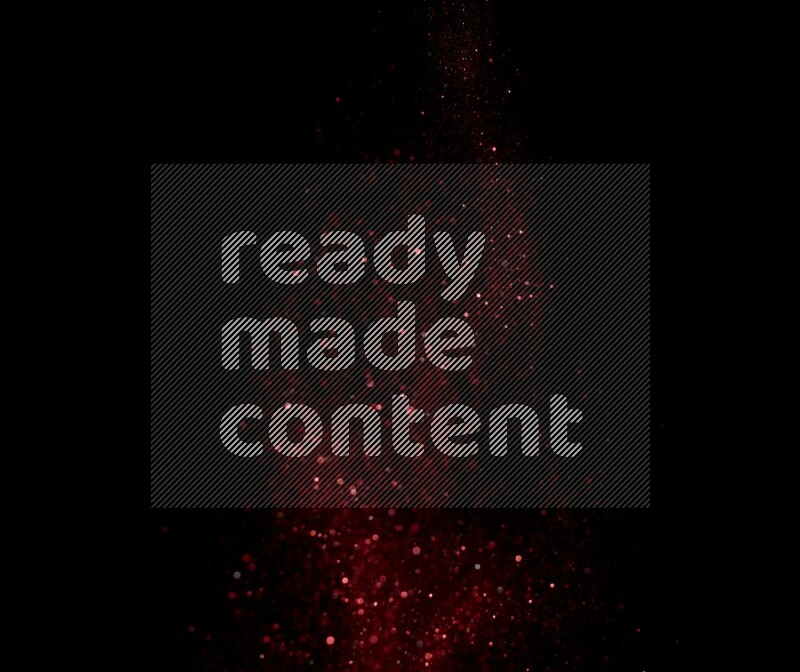 Red glitter powder isolated on black background