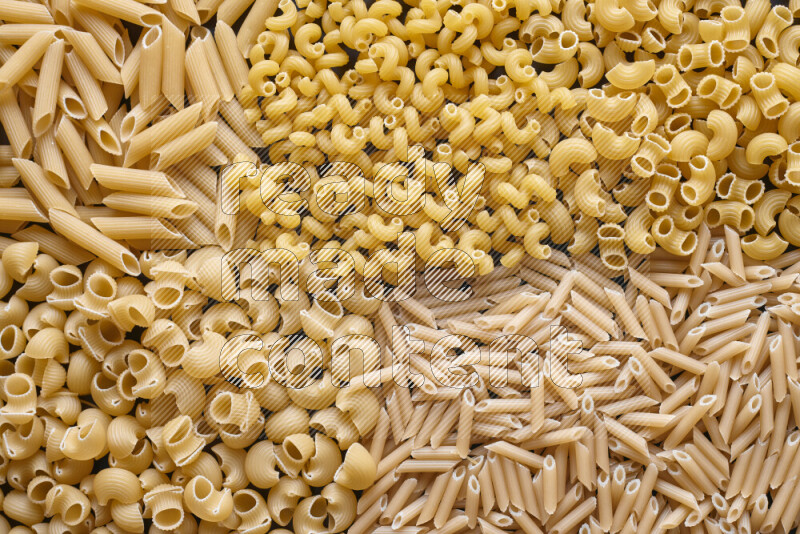 5 types of pasta filling the frame