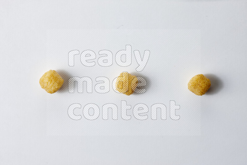 Puffs snacks on white background