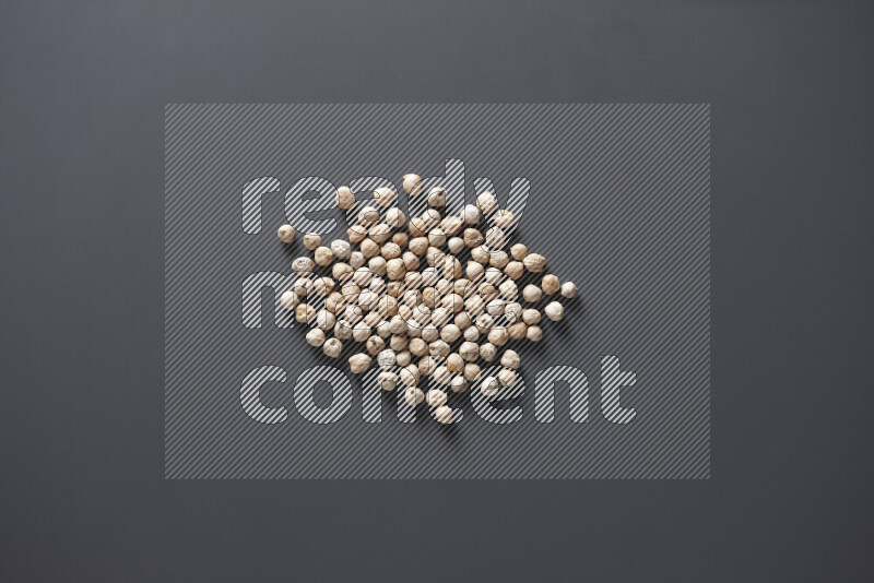 Chickpeas on grey background