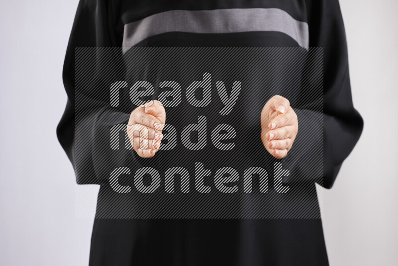 Woman hands gesturing sign language