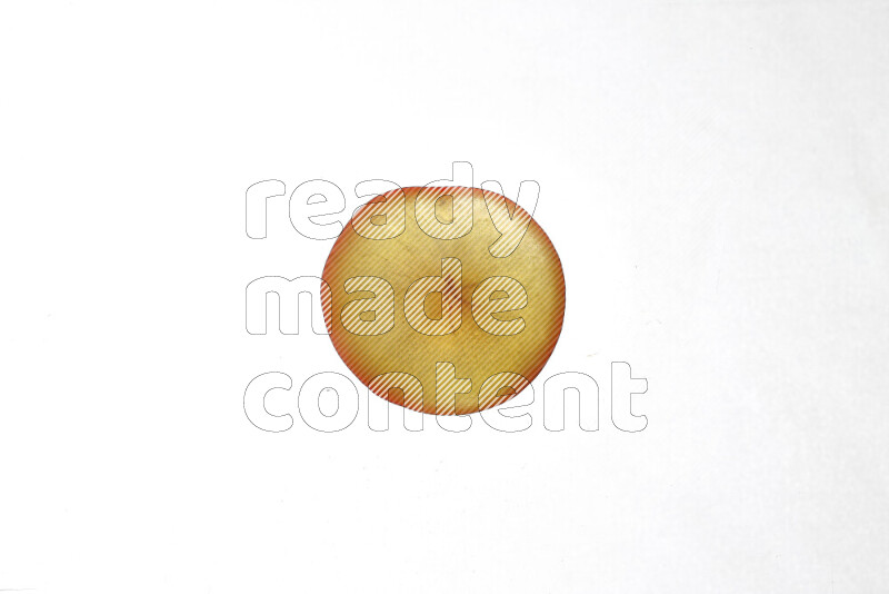 Peach slices on illuminated white background