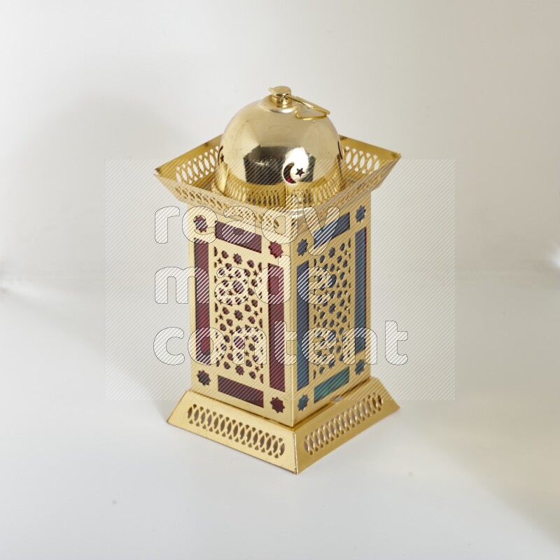 A ramadan lantern placed on white background