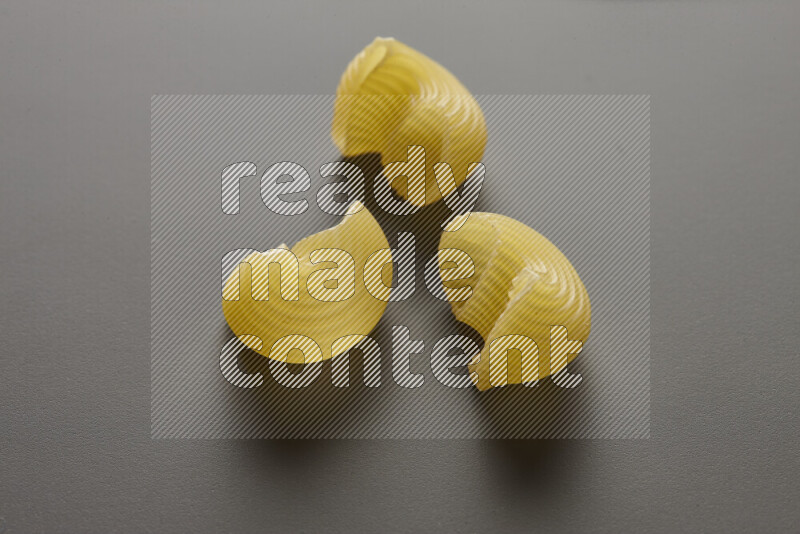 Pipe pasta on grey background