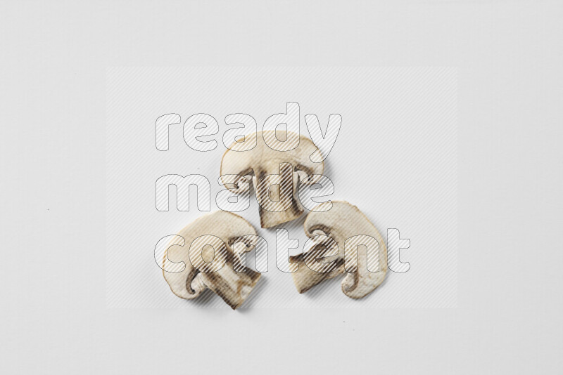 Mushrooms on white background