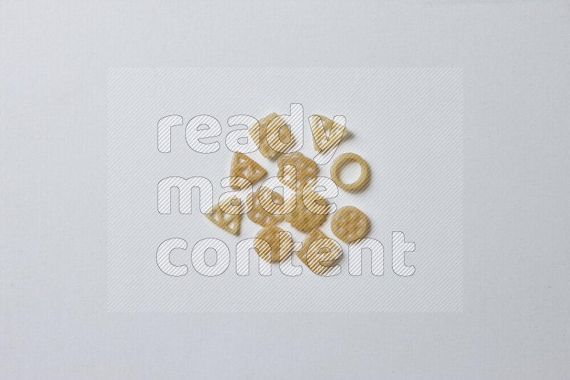 Snacks on white background
