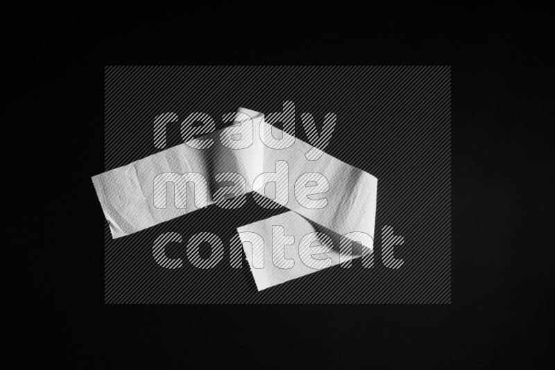 Tissue paper on black background