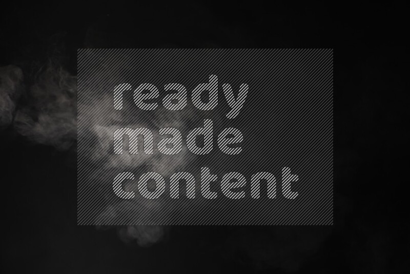 Heavy smoke isolated on black background