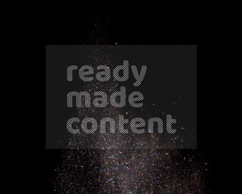 Multicolored glitter powder isolated on black background