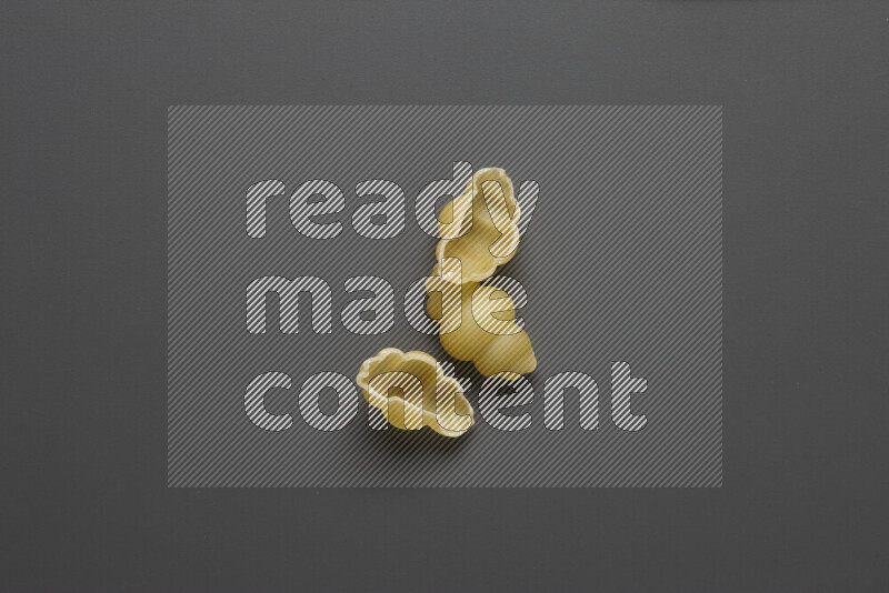 Snails pasta on grey background
