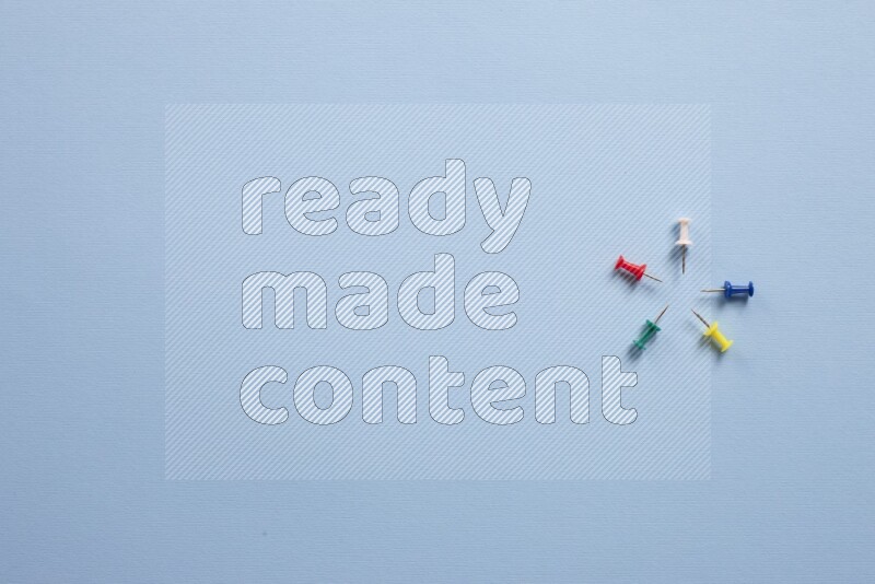 Different school supplies on blue background