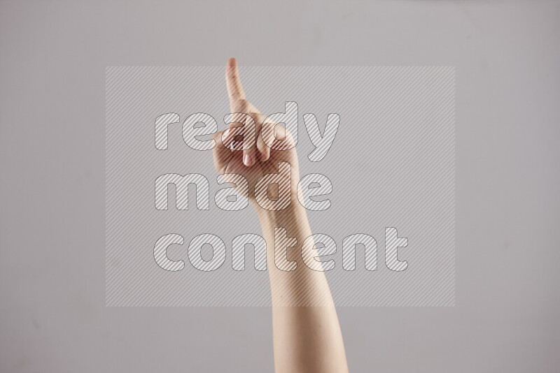 Woman hands gesturing sign language